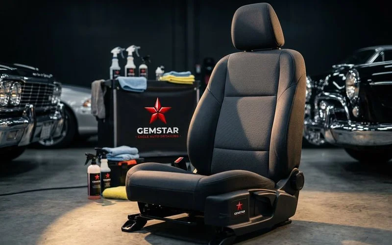 Clean seat after professional stain removal treatment