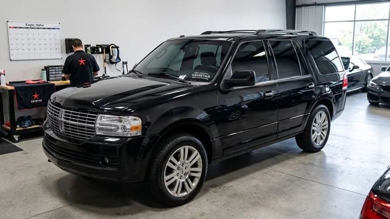 A professionally tinted SUV showing legal compliant window tint with proper VLT levels on all windows in Eagle Idaho